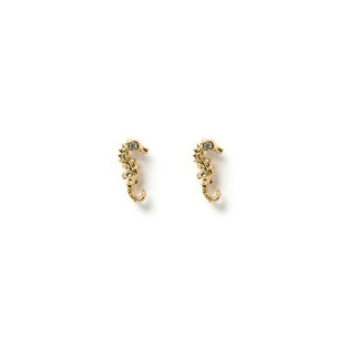 Seahorse Gold Studs