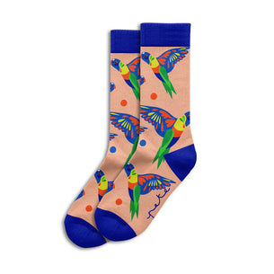 Pete Cromer Socks - RAINBOW LORIKEET