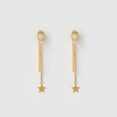 Starla Chain Gold Earrings