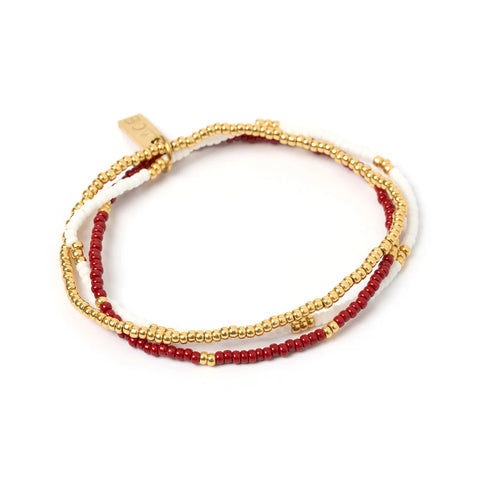 Sunny Bracelet Set - Burgundy