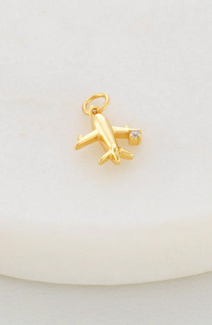 Plane Charm - Gold