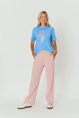 The Alba Pant - Pink/Bone