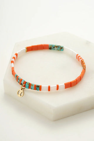 Tile Bracelet - Coral