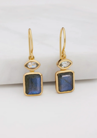 Hazel Earring - Labradorite/Topaz