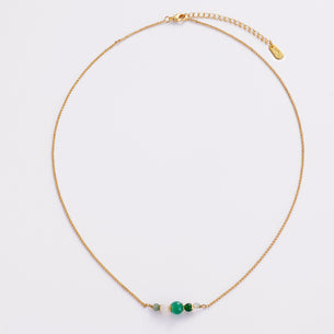 Amelia Chain Necklace - Green / Gold