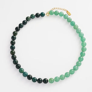 Amelia Beaded Necklace - Green / Gold
