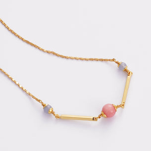 Aria Necklace - Pink / Gold