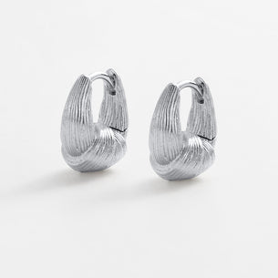 Evie Hoop Earring - Medium Silver