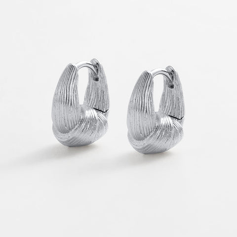 Evie Hoop Earring - Medium Silver