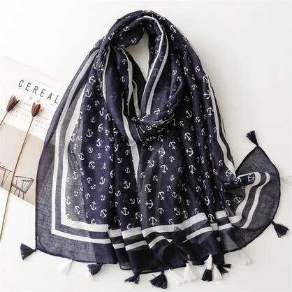 Nautical Cotton Scarf