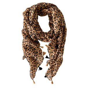 Gemma Animal Print Lightweight Scarf