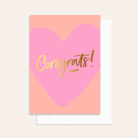 Congrats Heart Pink