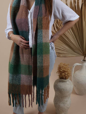 Fluffy Oversized Scarf - Alaska - Desert