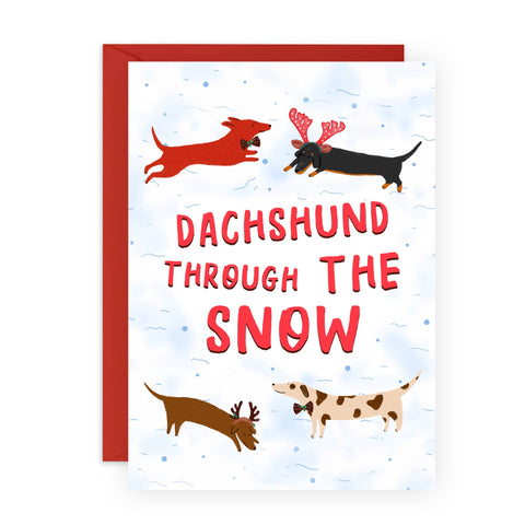 DACHSHUND THROUGH THE SNOW