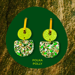 Dainty Hoops Citrus Pine Sparkle