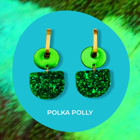 Dainty Hoops - Emerald Sparkle
