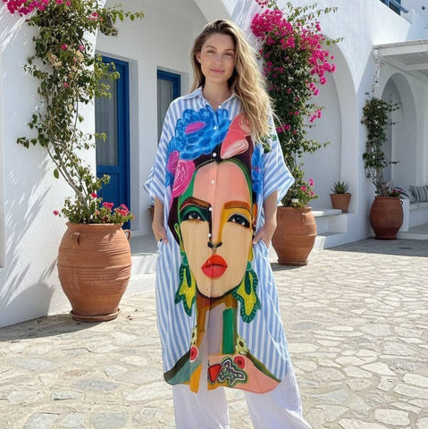 Muse Tunic – Blue Stripe
