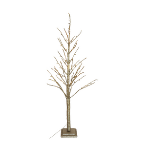 Glitter Christmas Tree with lights - Champagne (MED 120 cm)