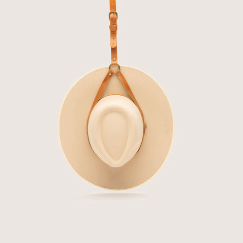 Leather Hat Holder | Tan Travel Strap