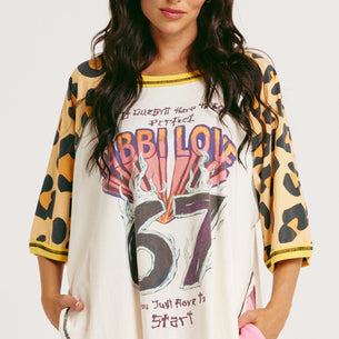 THE 67 RAGLAN TEE - LEOPARD