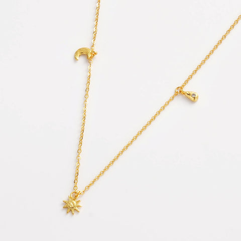 Luna Charm Necklace - Gold