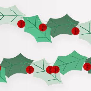 Holly Honeycomb Garland