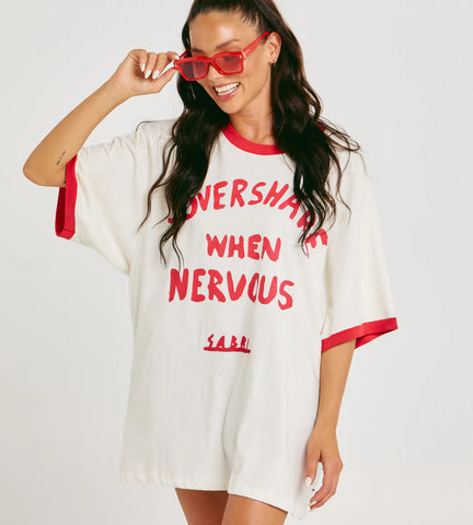 THE OVERSHARE TEE - CREAM