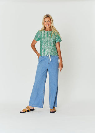 Lucielle Sequin Tee - Turquoise