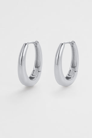 Pia Hoop - Lrg/Silver
