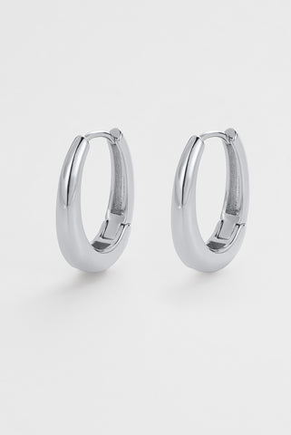 Pia Hoop - Lrg/Silver
