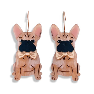 Bling Hound Frenchie Dangles - Fawn with Glasses