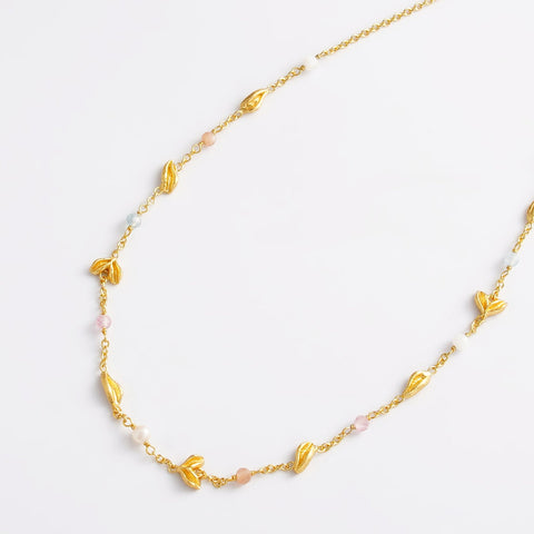 Poppy Necklace - Pastel / Gold