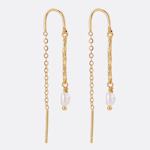 Alessia Thread Earring - Gold