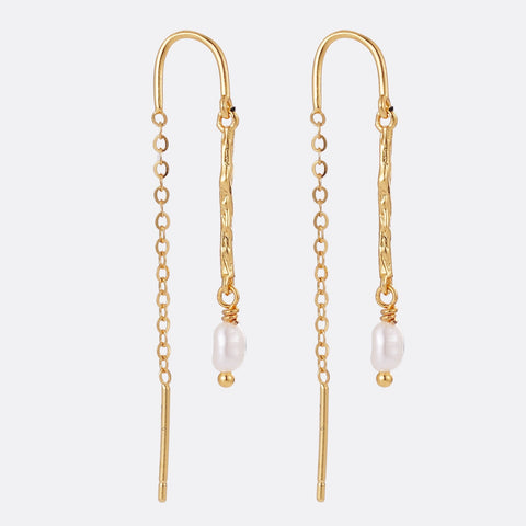 Alessia Thread Earring - Gold
