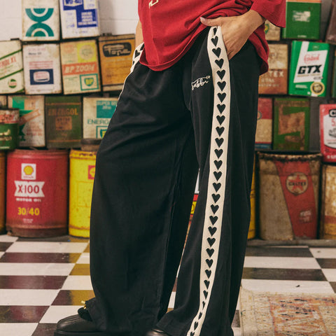 THE RAVING HEARTS PANTS - BLACK