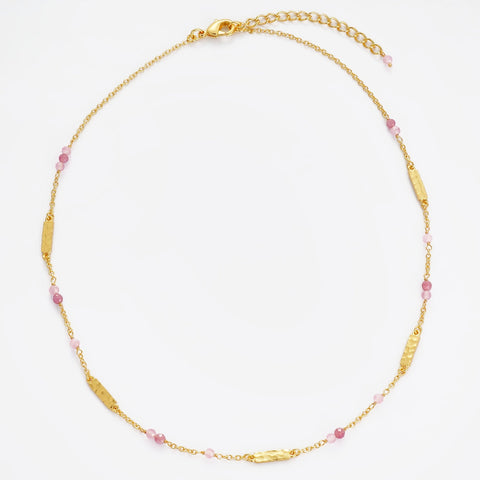 Rosie Necklace - Pink / Gold