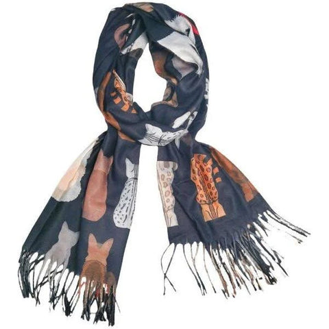 Sassy Cats Cotton Scarf