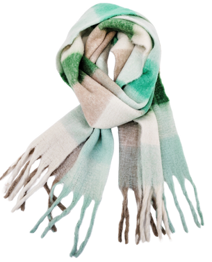 Fluffy Oversized Scarf - Green