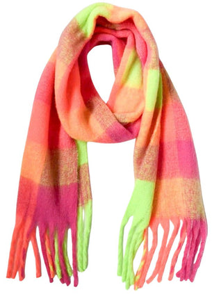 Fluffy Oversized Scarf - Neon