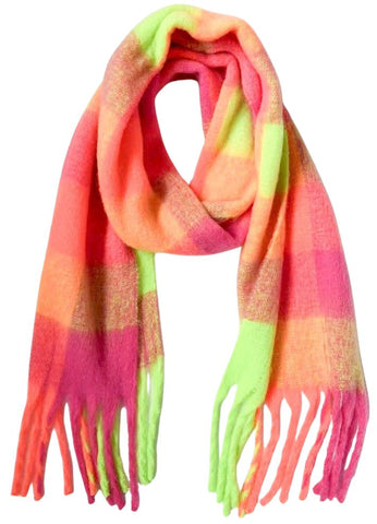 Fluffy Oversized Scarf - Neon