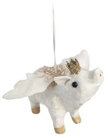 Glitter Velvet Flying Pig