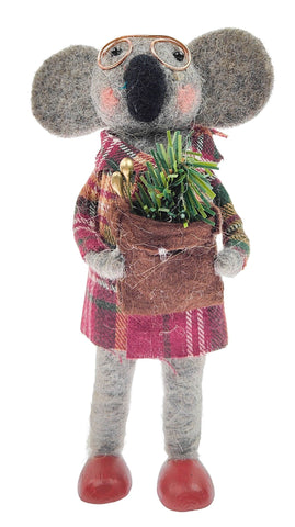 Tartan Koala Standing Decoration