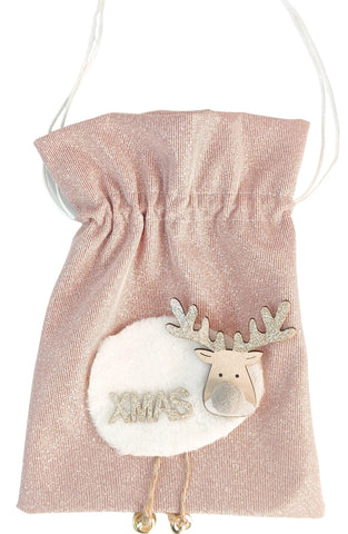 Christmas Reindeer Bag - Pink