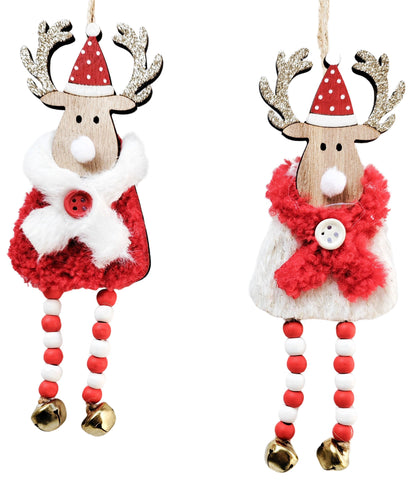 Cute Reindeer with Scarf - Red