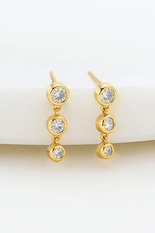 Abby Earring - Gold Crystal