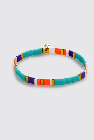 Tile Bracelet - NEW Teal/Orange