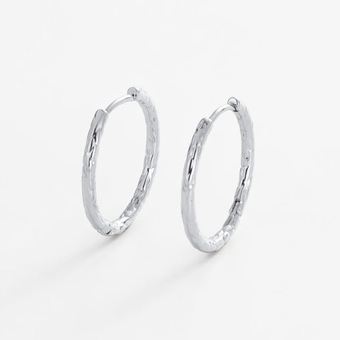 Lily Hoop - Medium Silver