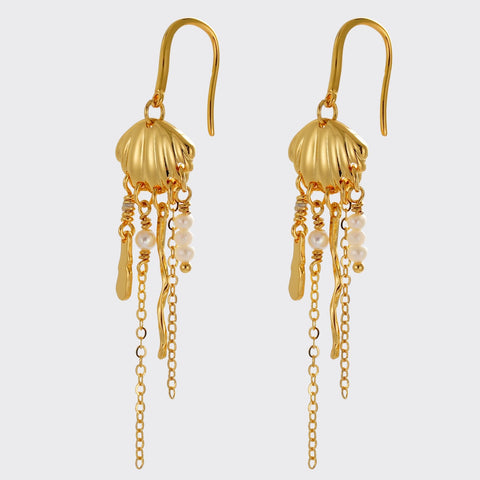 Goldie Long Drop Earring - Gold