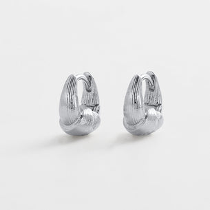 Evie Hoop Earring - Small Silver