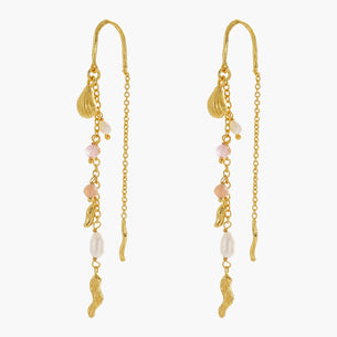 Poppy Thread Earring - Pastel / Gold
